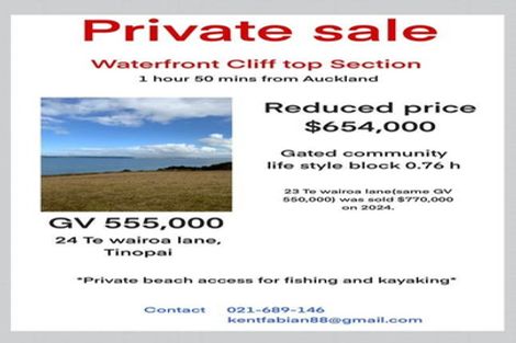 Photo of property in 24 Te Wairoa Lane, Tinopai, 0593