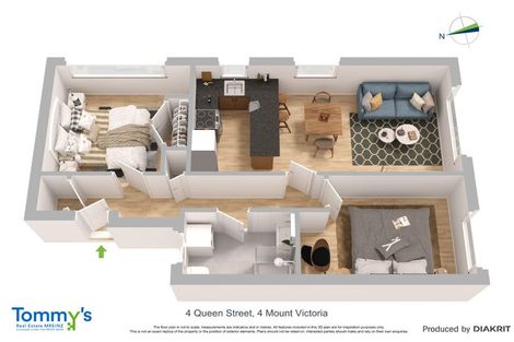 Photo of property in Victoria Court, 4/4 Queen Street, Mount Victoria, Wellington, 6011