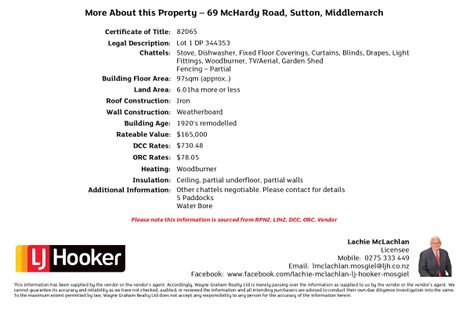 Photo of property in 69 Mchardy Road, Sutton, Middlemarch, 9597