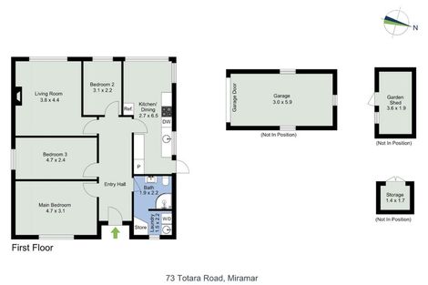 Photo of property in 73 Totara Road, Miramar, Wellington, 6022