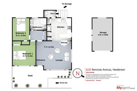 Photo of property in 2/22 Norcross Avenue, Henderson, Auckland, 0612