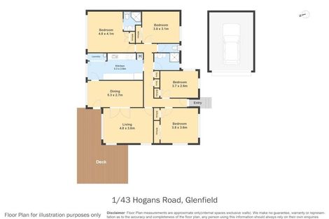 Photo of property in 1/43 Hogans Road, Glenfield, Auckland, 0629