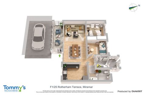 Photo of property in 1/25 Rotherham Terrace, Miramar, Wellington, 6022