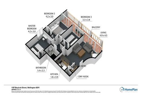 Photo of property in 1/97 Boulcott Street, Wellington Central, Wellington, 6011