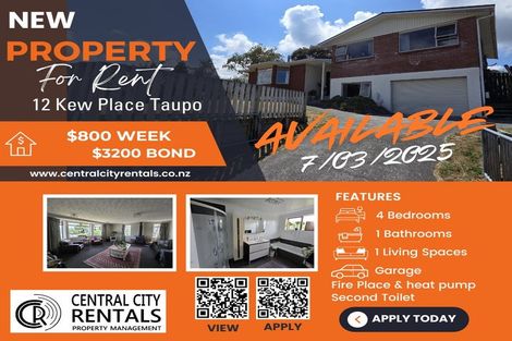 Photo of property in 12 Kew Place, Richmond Heights, Taupo, 3330