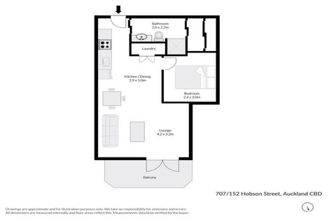 Photo of property in Fiore On Hobson Apartments, 707/152 Hobson Street, Auckland Central, Auckland, 1010