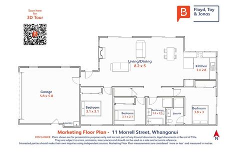 Photo of property in 11 Morrell Street, Tawhero, Whanganui, 4501