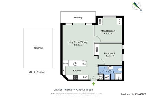 Photo of property in Endeavour Apartments, 21/125 Thorndon Quay, Pipitea, Wellington, 6011