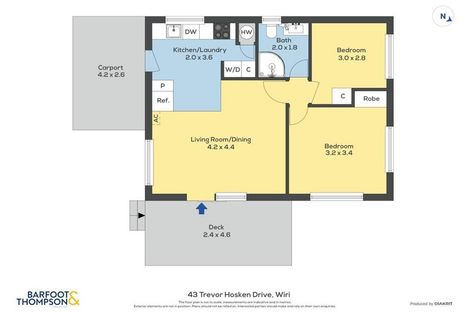 Photo of property in 43 Trevor Hosken Drive, Wiri, Auckland, 2104