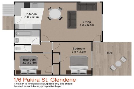 Photo of property in 1/6 Pakira Avenue, Glendene, Auckland, 0602