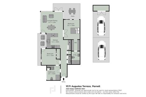 Photo of property in 1f/11 Augustus Terrace, Parnell, Auckland, 1052