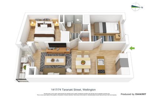 Photo of property in Soho Apartments, 1417/74 Taranaki Street, Te Aro, Wellington, 6011