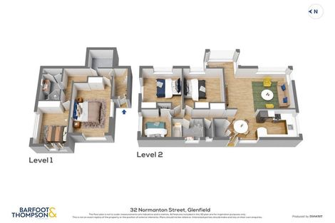 Photo of property in 32 Normanton Street, Glenfield, Auckland, 0629