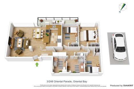 Photo of property in Oriana Apartments, 248 Oriental Parade, Oriental Bay, Wellington, 6011