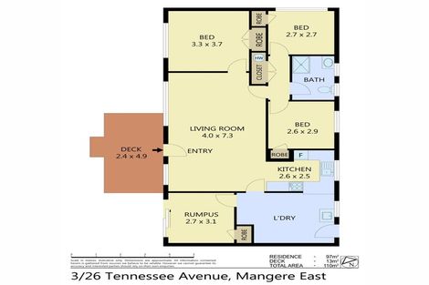 Photo of property in 3/26 Tennessee Avenue, Mangere East, Auckland, 2024