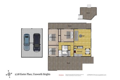 Photo of property in 2/28 Exeter Place, Unsworth Heights, Auckland, 0632