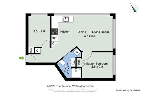 Photo of property in Terrace Tower Apartments, 7a/126 The Terrace, Wellington Central, Wellington, 6011