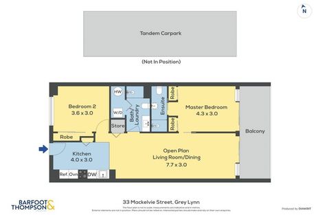 Photo of property in 2g/33 Mackelvie Street, Grey Lynn, Auckland, 1021