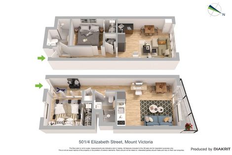 Photo of property in Alpha Apartments, 501/4 Elizabeth Street, Mount Victoria, Wellington, 6011