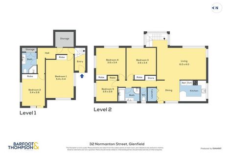 Photo of property in 32 Normanton Street, Glenfield, Auckland, 0629