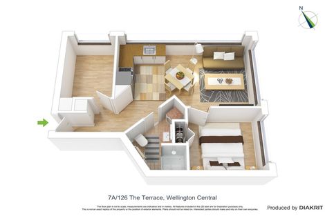 Photo of property in Terrace Tower Apartments, 7a/126 The Terrace, Wellington Central, Wellington, 6011