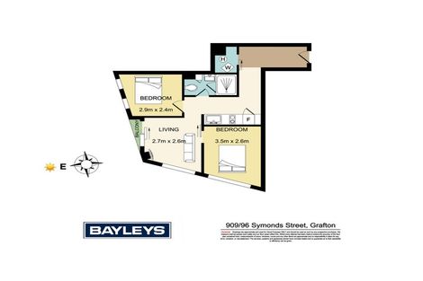 Photo of property in 96 On Symonds Apartments, 909/96 Symonds Street, Grafton, Auckland, 1010