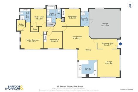 Photo of property in 16 Breon Place, Flat Bush, Auckland, 2016