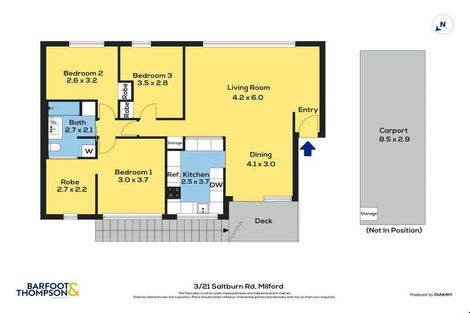 Photo of property in 3/21 Saltburn Road, Milford, Auckland, 0620