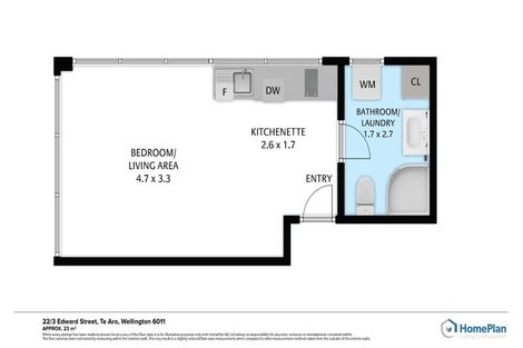 Photo of property in Edward Street Apartments, 22/3 Edward Street, Te Aro, Wellington, 6011