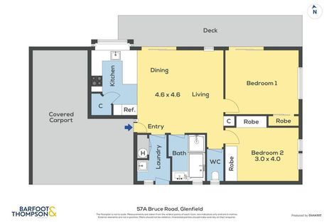 Photo of property in 1/57 Bruce Road, Glenfield, Auckland, 0629