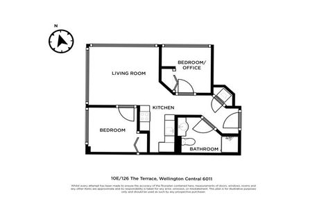 Photo of property in Terrace Tower Apartments, 10e/126 The Terrace, Wellington Central, Wellington, 6011