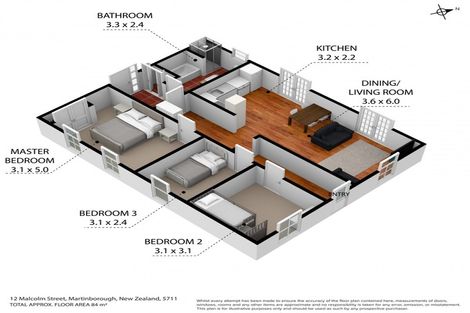 Photo of property in 12 Malcolm Street, Martinborough, 5711