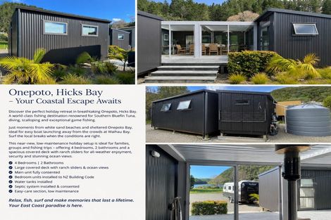Photo of property in 130 Onepoto Road, Hicks Bay, Tikitiki, 4087
