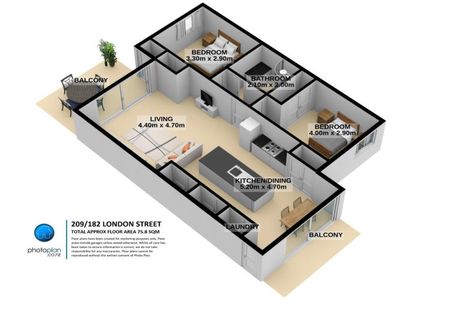 Photo of property in 209/182 London Street, Hamilton Central, Hamilton, 3204