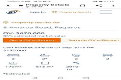 Photo of property in 8 Awarua Road, Pegasus, 7612