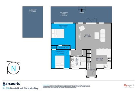 Photo of property in 3/318 Beach Road, Campbells Bay, Auckland, 0630