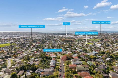 Photo of property in 34 Marlborough Avenue, Glenfield, Auckland, 0629