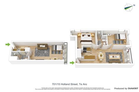 Photo of property in Monvie Apartments, 701/15 Holland Street, Te Aro, Wellington, 6011