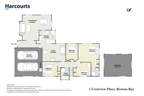 Photo of property in 1 Crestview Place, Browns Bay, Auckland, 0630