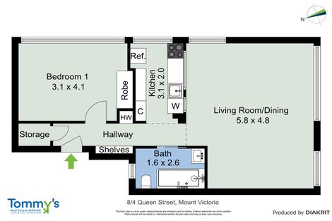 Photo of property in Victoria Court, 8/4 Queen Street, Mount Victoria, Wellington, 6011