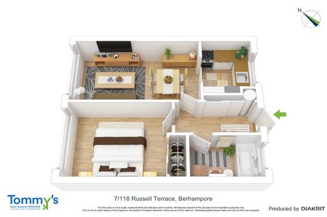 Photo of property in Beresford Apartments, 7/118 Russell Terrace, Berhampore, Wellington, 6023