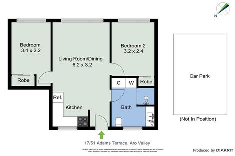 Photo of property in Parkland Flats, 17/51 Adams Terrace, Kelburn, Wellington, 6021