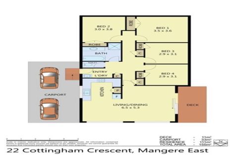 Photo of property in 22 Cottingham Crescent, Mangere East, Auckland, 2024