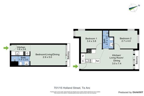 Photo of property in Monvie Apartments, 701/15 Holland Street, Te Aro, Wellington, 6011