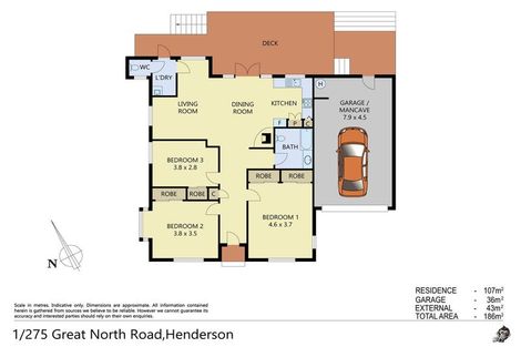 Photo of property in 1/275 Great North Road, Henderson, Auckland, 0612