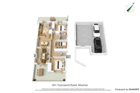 Photo of property in 201 Townsend Road, Miramar, Wellington, 6022