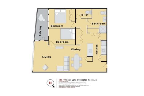 Photo of property in Chews Lane Apartments, 14f/9 Chews Lane, Wellington Central, Wellington, 6011