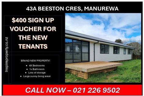 Photo of property in 43 Beeston Crescent, Manurewa, Auckland, 2102