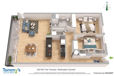 Photo of property in Montreaux Apartments, 3g/164 The Terrace, Wellington Central, Wellington, 6011