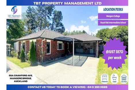 Photo of property in 58a Crawford Avenue, Mangere Bridge, Auckland, 2022